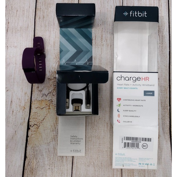 FitBit Charge HR Plum in Box! Heartrate & Activity Wrist Tracker! Retail $198! - Picture 1 of 4
